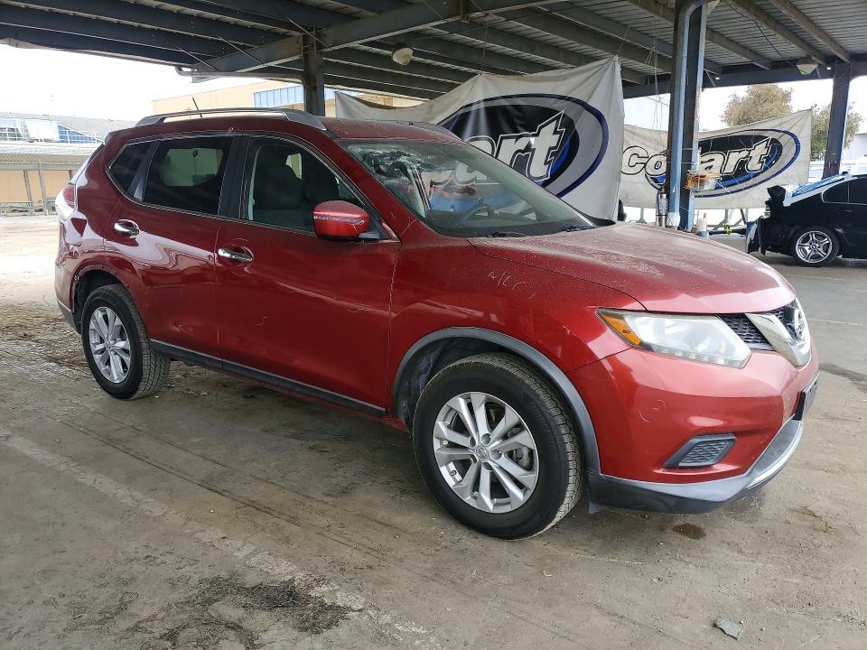2016 Nissan Rogue VIN KNMAT2MT9GP630807 COPART salvage auction — REAR END, Ca - Salvage Certificate, sold $800 on 2026-07-02 (photo 4)