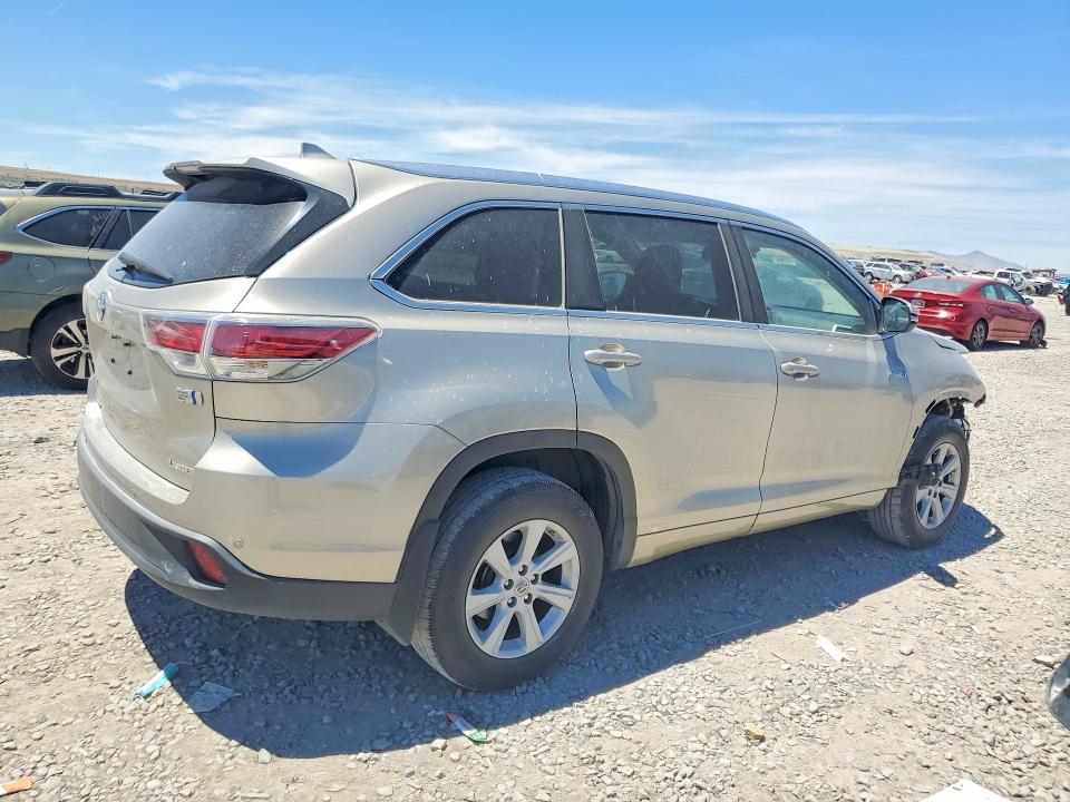 2015 Toyota Highlander hybrid VIN 5TDDCRFHXFS012284 COPART salvage auction — FRONT END, OR - SALVAGE TITLE CERTIFICATE, sold $7,400 on 2026-07-14 (photo 3)