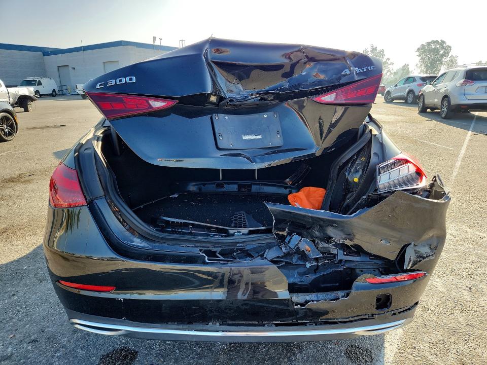 2023 Mercedes-benz C-klasse VIN W1KAF4HB4PR093035 COPART salvage auction — REAR END, Ca - Salvage Certificate, sold $10,200 on 2026-07-28 (photo 6)