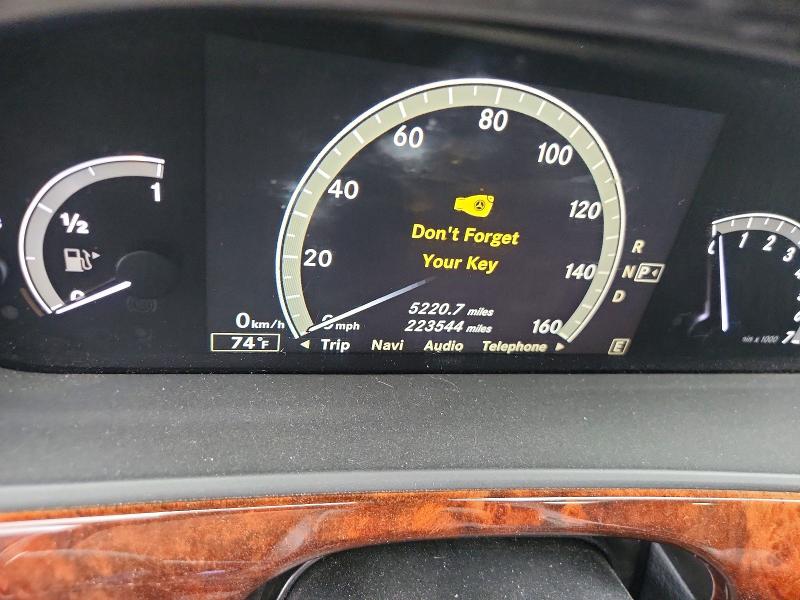 2011 Mercedes-benz S class VIN WDDNG7BB9BA397171 COPART salvage auction — REAR END, Fl - Certificate Of Destruction, sold $400 on 2026-07-06 (photo 9)