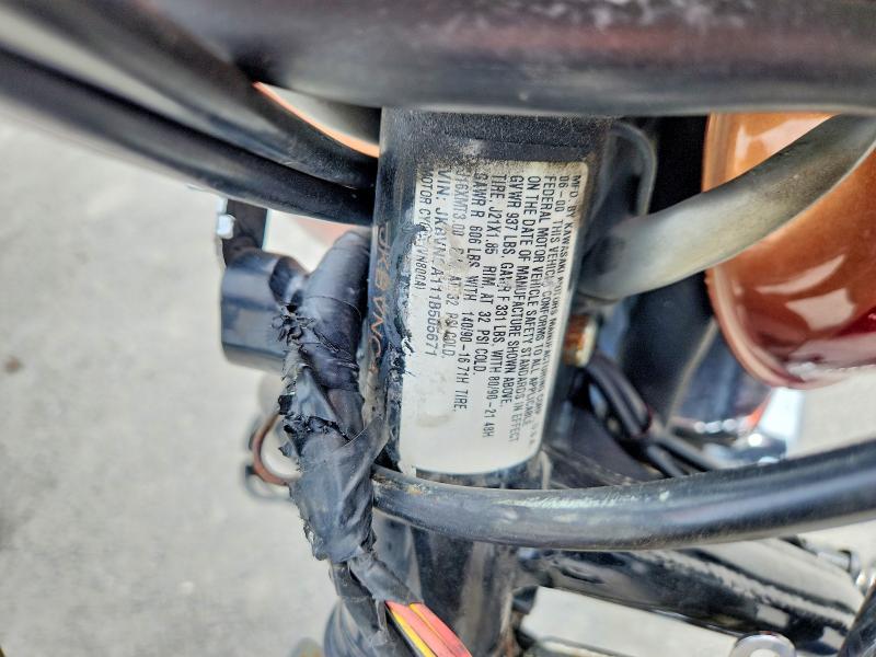 2001 Kawasaki Vn800 VIN JKBVNCA111B505671 COPART salvage auction — FRONT END, MA - CERT OF TITLE-RECONSTRCTD COLL, sold $200 on 2026-07-23 (photo 9)