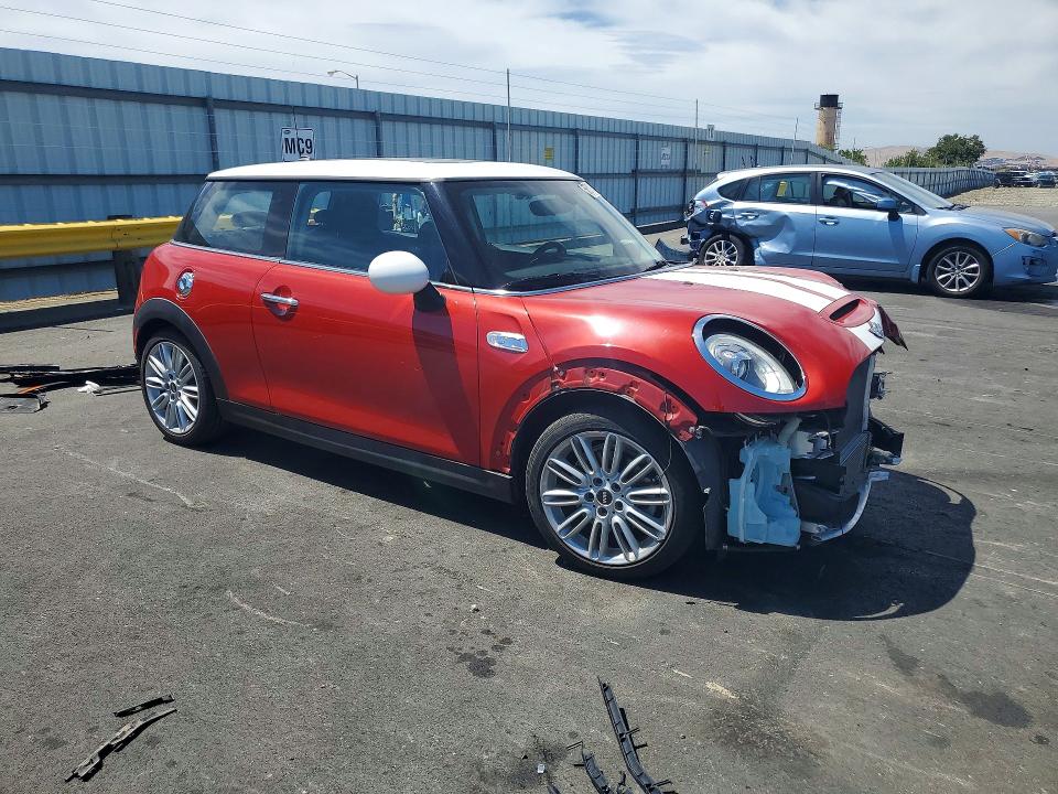 2018 Mini Cooper VIN WMWXP7C59J2A48970 COPART salvage auction — FRONT END, Ca - Salvage Certificate, sold $3,450 on 2026-07-22 (photo 4)