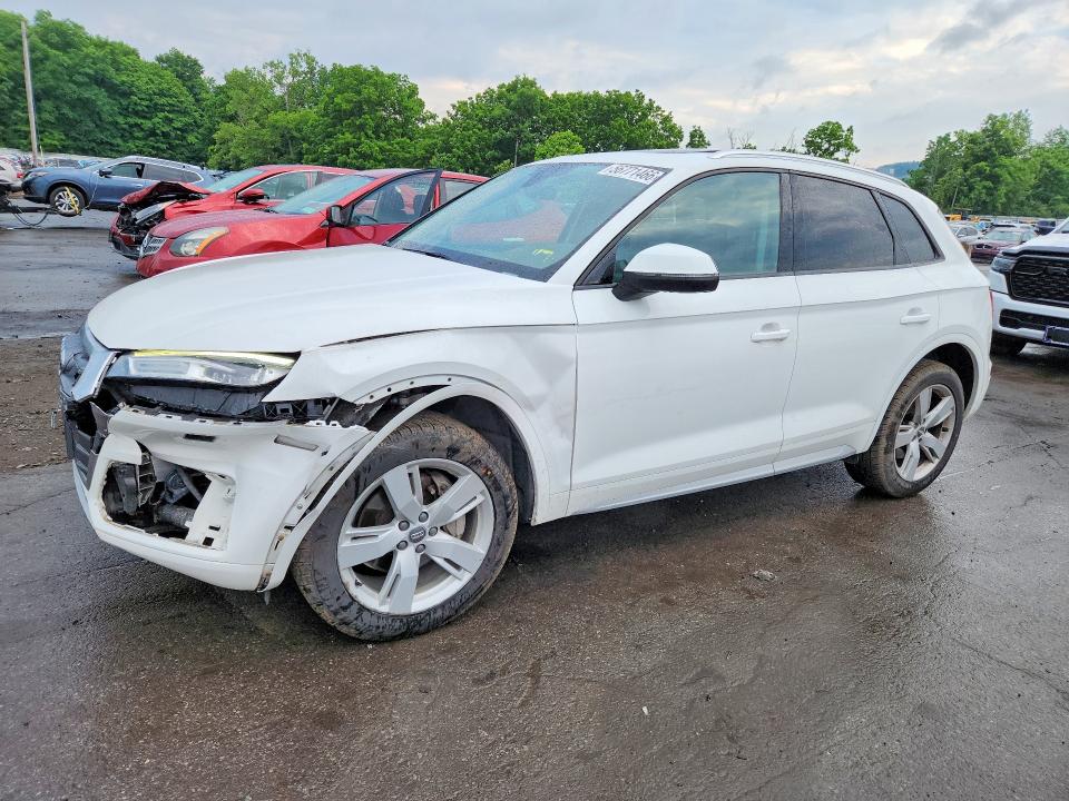 2018 Audi Q5 VIN WA1ANAFY7J2009142 COPART salvage auction — FRONT END, Ny - Mv-907A Salvage Certificate, sold $350 on 2026-07-23 (photo 1)