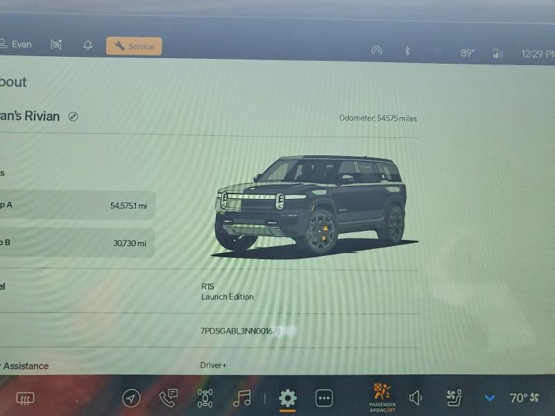2022 Rivian R1s VIN 7PDSGABL3NN001678 COPART salvage auction — ROLLOVER, GA - CERT OF TITLE-SALVAGE, sold $18,900 on 2026-07-30 (photo 9)