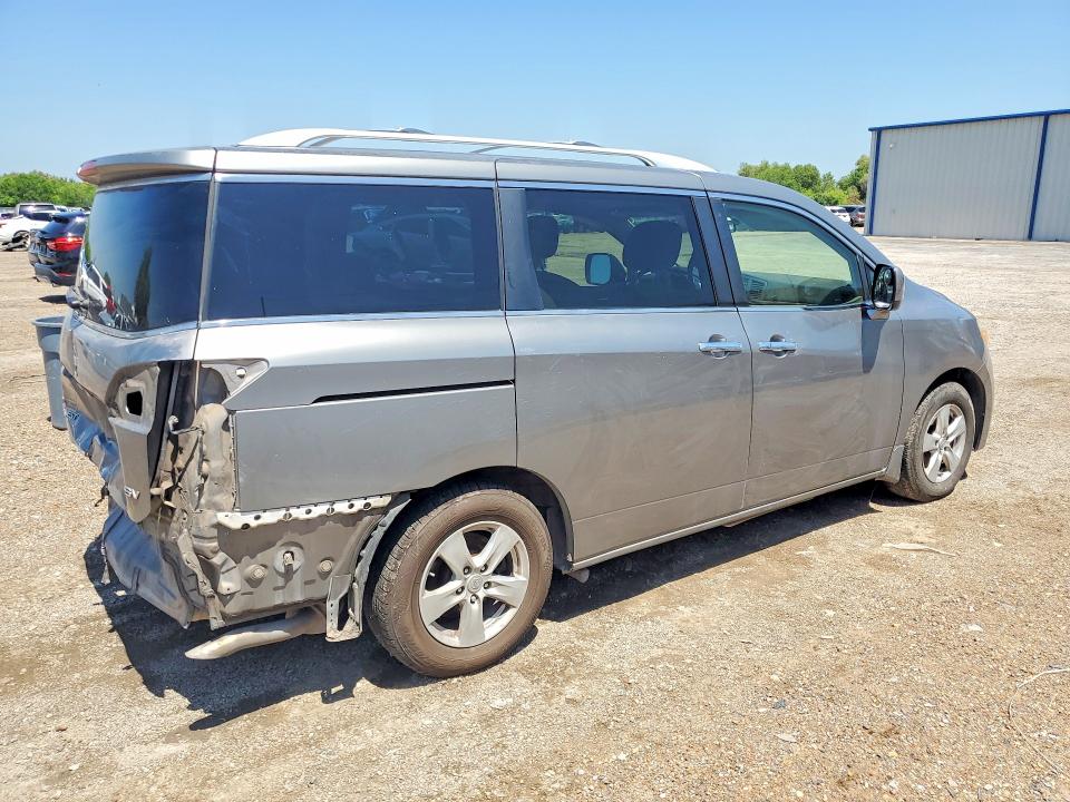 2012 Nissan Quest VIN JN8AE2KP6C9050787 COPART salvage auction — REAR END, TX - SALVAGE VEHICLE TITLE (P), sold $300 on 2026-07-08 (photo 3)