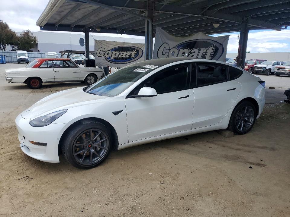 2022 Tesla Model 3 VIN 5YJ3E1EA3NF112256 COPART salvage auction — ROOF, Ca - Salvage Certificate, sold $6,700 on 2026-07-28 (photo 1)