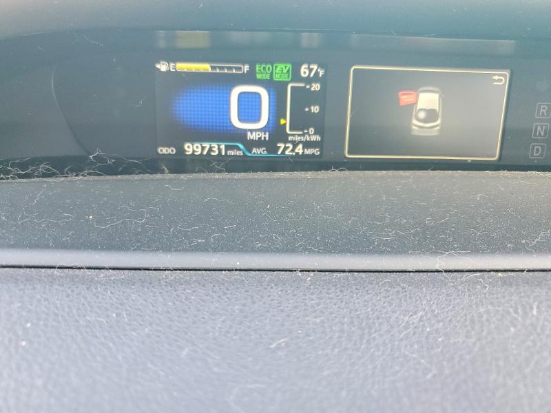 2020 Toyota Prius VIN JTDKARFPXL3123158 COPART salvage auction — FRONT END, Ca - Salvage Certificate, sold $4,650 on 2026-07-13 (photo 9)