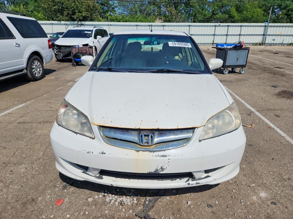 2005 Honda Civic hybrid VIN JHMES96615S013091 COPART salvage auction — ROOF, OH - CERT OF TITLE-REBUILT SALVAGE, sold $125 on 2026-07-24 (photo 5)