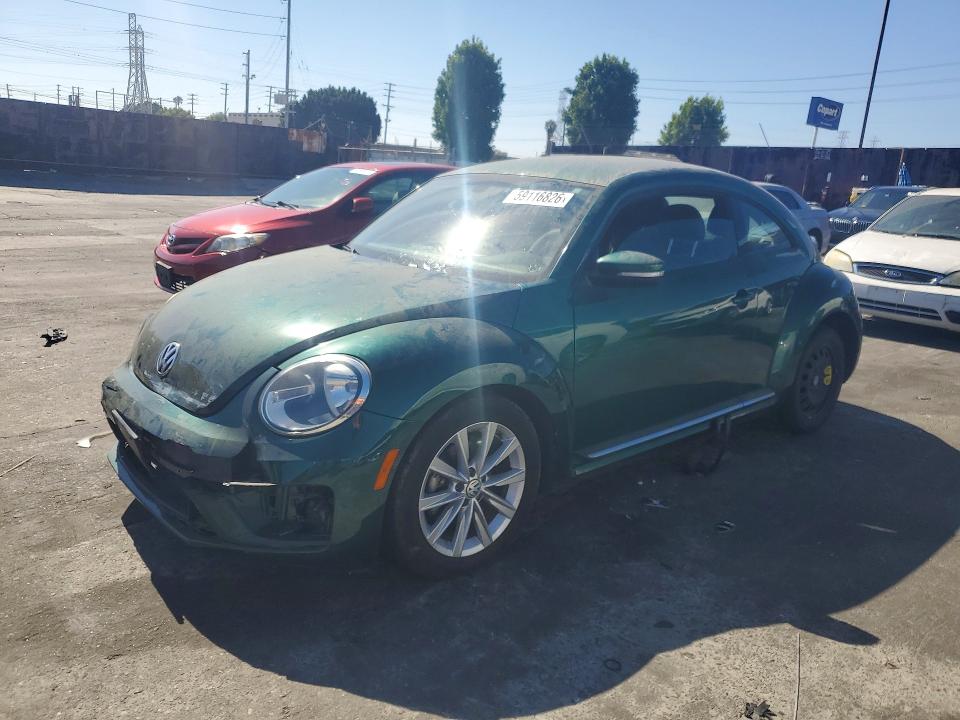 2018 Volkswagen Beetle VIN 3VWFD7ATXJM714746 COPART salvage auction — FRONT END, Ca - Salvage Certificate, sold $1,600 on 2026-07-19 (photo 1)
