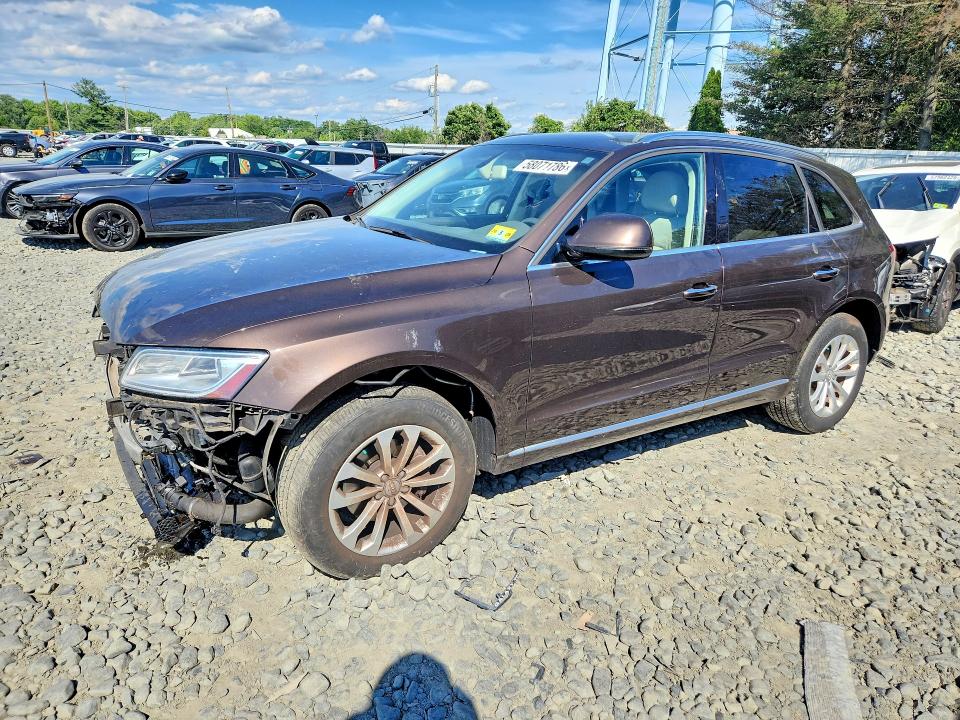 2015 Audi Q5 VIN WA1CFAFP8FA091537 COPART salvage auction — FRONT END, Nj - Cert Of Title-Salvage, sold $3,275 on 2026-08-01 (photo 1)