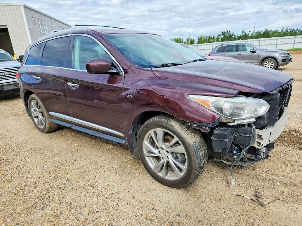 2014 Infiniti VIN 5N1AL0MMXEC527988 COPART salvage auction — FRONT END, Ab - Bos - Salvage, sold $450 on 2026-07-23 (photo 4)