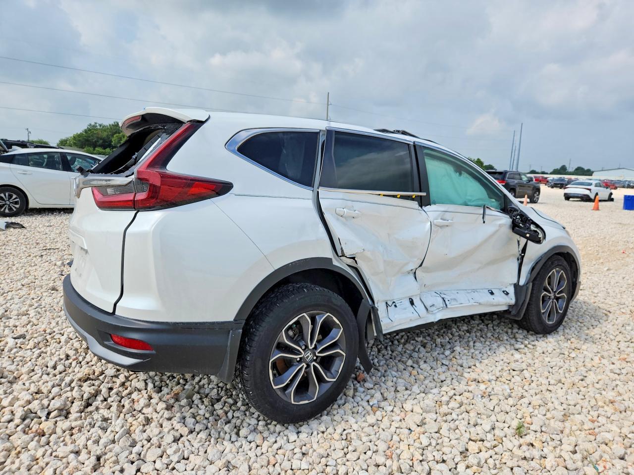 2020 Honda CR-V VIN 2HKRW1H57LH411494 COPART salvage auction — All Over, TX - SALVAGE VEHICLE TITLE (P), sold $3,100 on 2026-07-09 (photo 3)