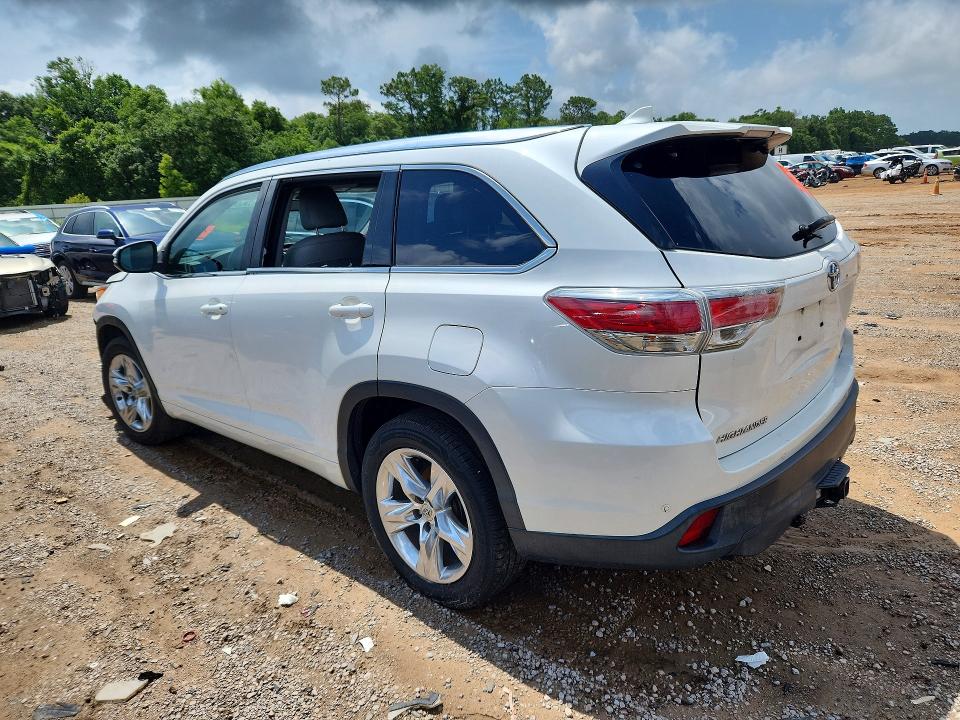 2014 Toyota Highlander VIN 5TDYKRFH1ES013133 COPART salvage auction — FRONT END, Ms - Certificate Of Title, sold $5,300 on 2026-07-16 (photo 2)