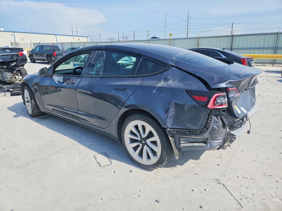 2022 Tesla Model 3 VIN 5YJ3E1EB9NF163933 COPART salvage auction — REAR END, Tx - Salvage Vehicle Title, sold $6,900 on 2026-07-31 (photo 2)