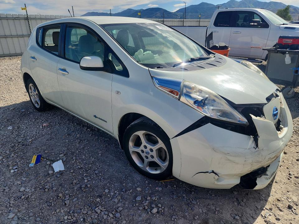 2012 Nissan Leaf VIN JN1AZ0CP9CT027044 COPART salvage auction — FRONT END, UT - SALVAGE CERTIFICATE, sold $150 on 2026-07-28 (photo 4)