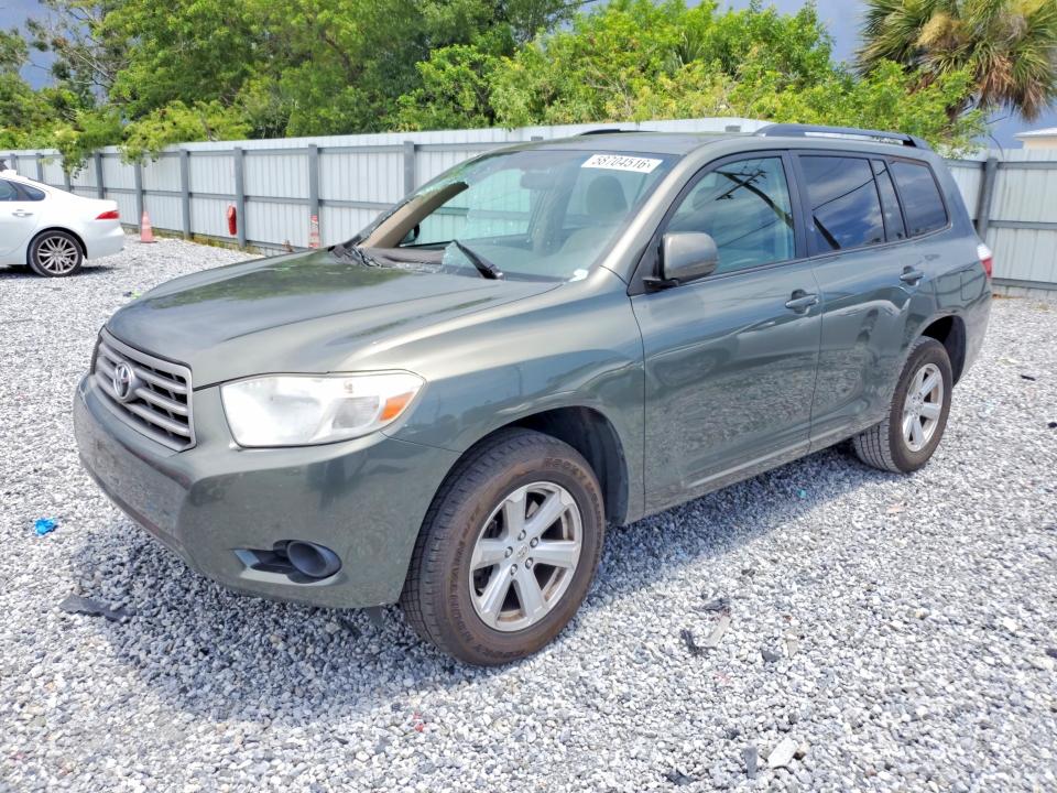 2010 Toyota Highlander VIN 5TDZA3EH6AS003178 COPART salvage auction — FRONT END, Fl - Cert Of Title Slvg Rebuildable, sold $2,550 on 2026-07-14 (photo 1)