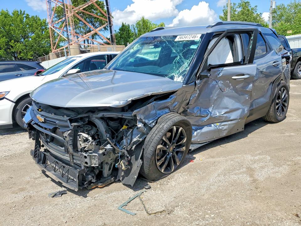 2023 Chevrolet Trailblazer VIN KL79MPS26PB100487 COPART salvage auction — FRONT END, IN - BILL OF SALE - PARTS ONLY, sold $1,150 on 2026-07-27 (photo 1)