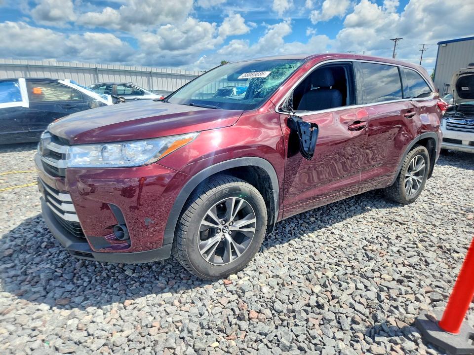 2017 Toyota Highlander VIN 5TDBZRFH5HS420622 COPART salvage auction — SIDE, Wi - Junked Vehicle Bill Of Sale, sold $4,700 on 2026-07-13 (photo 1)