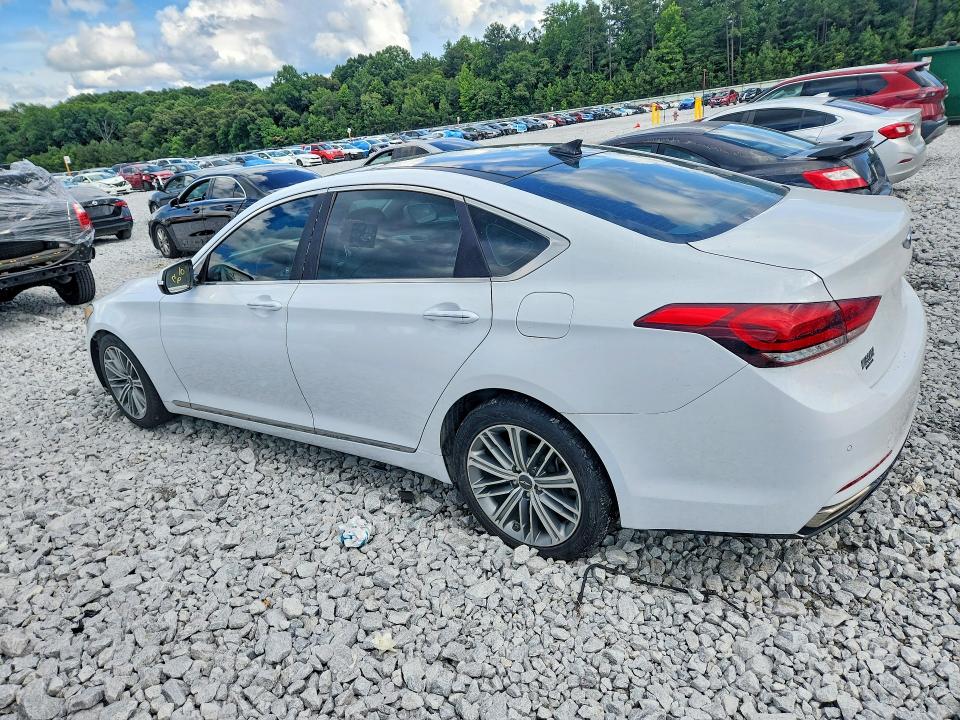 2018 Genesis G80 VIN KMHGN4JE8JU227623 COPART salvage auction — NORMAL WEAR, Tx - Certificate Of Title, sold $4,600 on 2026-07-14 (photo 2)