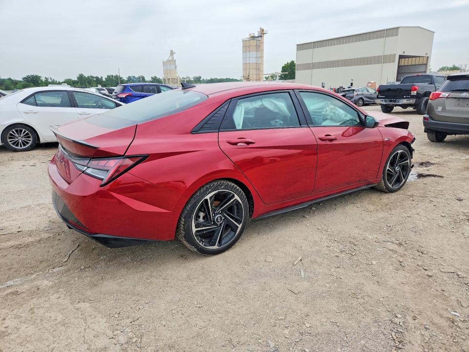 2021 Hyundai Elantra VIN KMHLR4AF1MU181553 COPART salvage auction — MECHANICAL, Ks - Cert Of Title-Salvage, sold $700 on 2026-07-21 (photo 3)