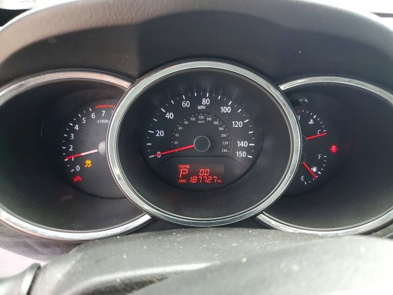 2013 Kia VIN 5XYKT4A60DG327721 COPART salvage auction — REAR END, Tx - Salvage Vehicle Title, sold $50 on 2026-07-21 (photo 9)