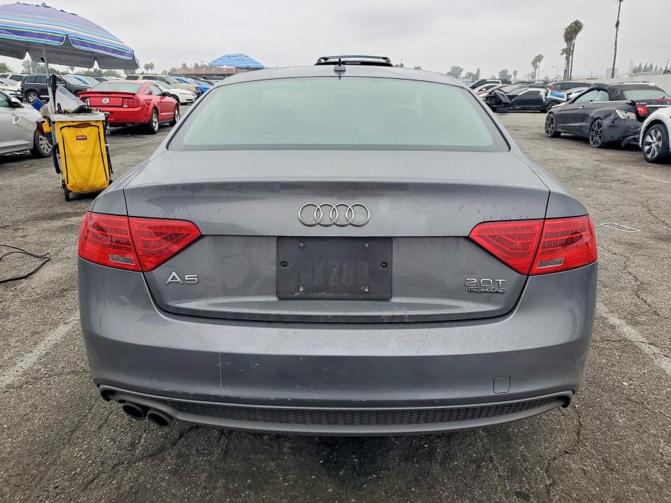 2016 Audi A5 VIN WAUM2AFR7GA017063 COPART salvage auction — FRONT END, Ca - Salvage Certificate, sold $3,500 on 2026-07-28 (photo 6)