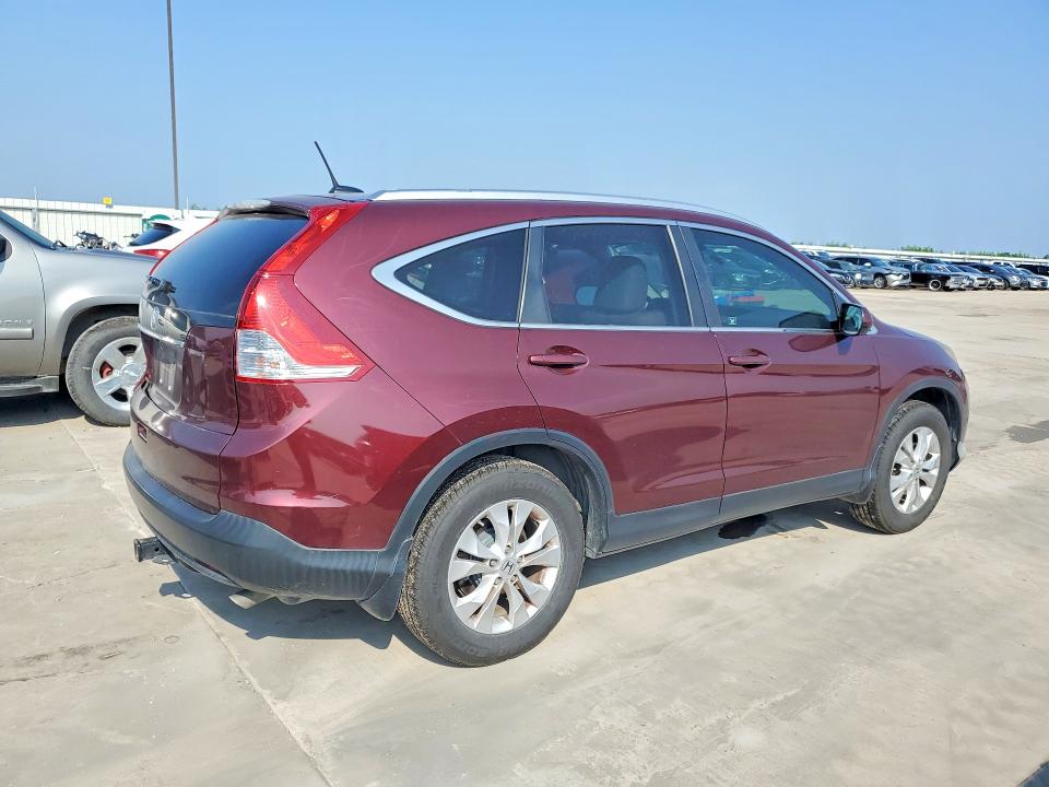 2012 Honda Cr-v VIN 5J6RM3H72CL036736 COPART salvage auction — REAR END, Tx - Salvage Vehicle Title, sold $3,250 on 2026-07-02 (photo 3)