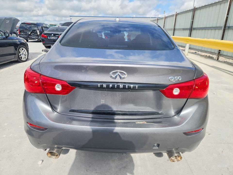 2014 Infiniti Q50 VIN JN1BV7AP8EM677668 COPART salvage auction — SIDE, Tx - Salvage Vehicle Title, sold $900 on 2026-07-24 (photo 6)