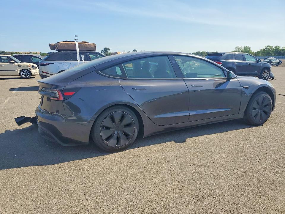 2025 Tesla Model 3 VIN 5YJ3E1EA6SF022319 COPART salvage auction — REAR END, Ny - Mv-907A Salvage Certificate, sold $9,200 on 2026-07-15 (photo 3)