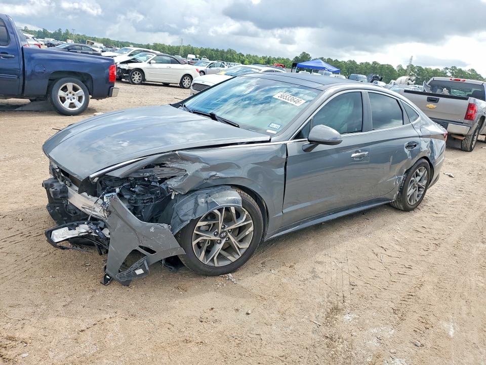 2022 Hyundai Sonata VIN KMHL14JA2NA206345 COPART salvage auction — FRONT END, Tx - Salvage Vehicle Title, sold $2,500 on 2026-07-21 (photo 1)