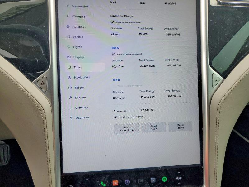 2016 Tesla Model s VIN 5YJSA1E20GF126716 COPART salvage auction — MECHANICAL, Tx - Certificate Of Title, sold $3,500 on 2026-07-14 (photo 9)