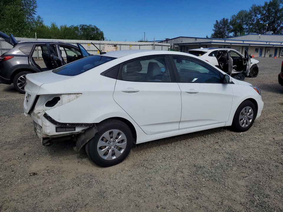 2016 Hyundai Accent VIN KMHCT4AE3GU091138 COPART salvage auction — REAR END, Wa - Bill Of Sale, sold $425 on 2026-07-27 (photo 3)