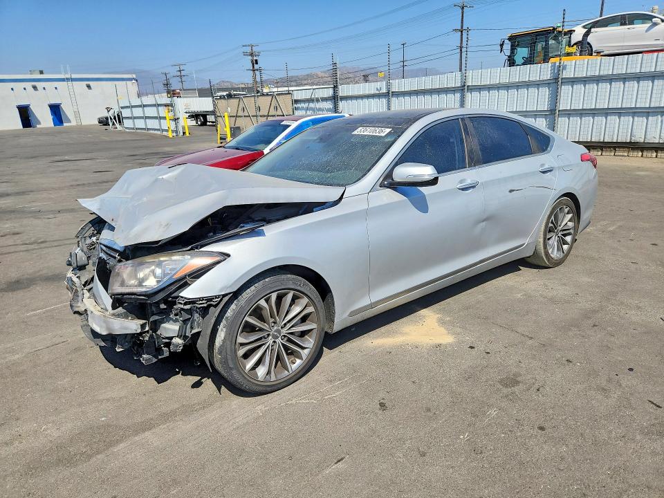 2015 Hyundai Genesis VIN KMHGN4JE1FU068063 COPART salvage auction — FRONT END, Ca - Dis/Dlr/Exp Only Clean Title, sold $750 on 2026-07-08 (photo 1)