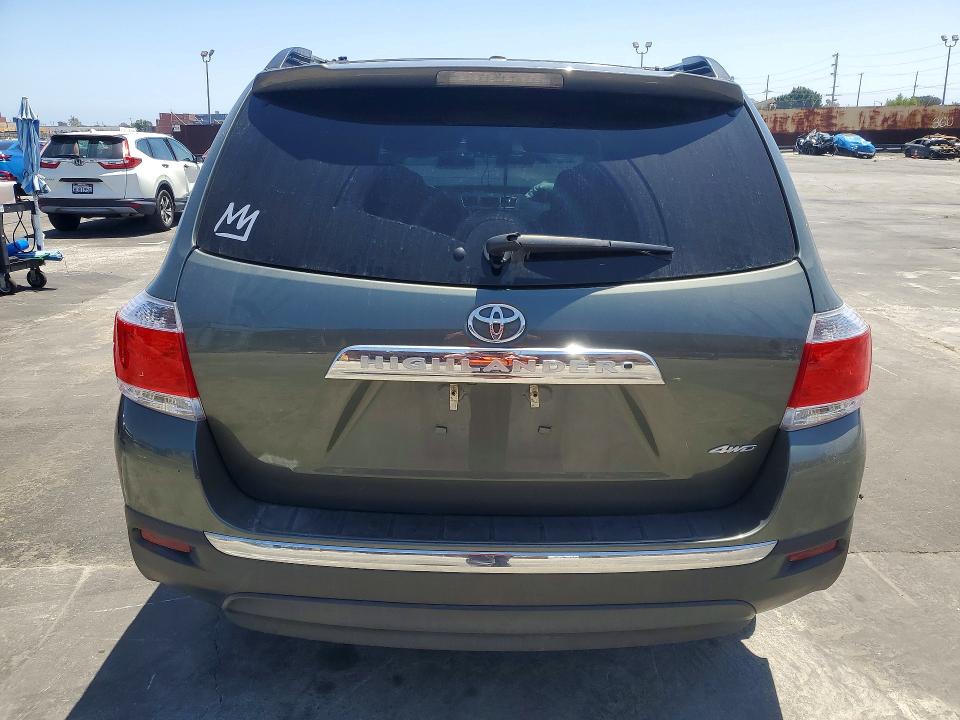2013 Toyota Highlander VIN 5TDDK3EH0DS179266 COPART salvage auction — FRONT END, Ca - Salvage Certificate, sold $3,850 on 2026-07-22 (photo 6)