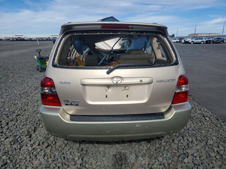 2006 Toyota Highlander VIN JTEEP21A460162500 COPART salvage auction — ALL OVER, WA - BILL OF SALE, sold $125 on 2026-07-08 (photo 6)