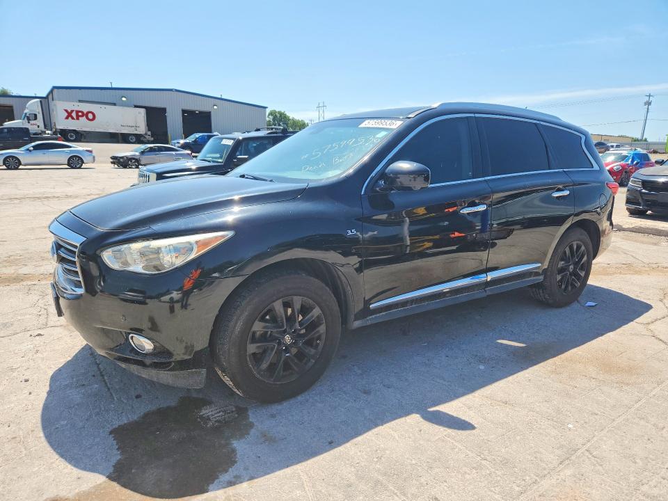 2014 Infiniti Qx60 VIN 5N1AL0MM4EC500169 COPART salvage auction — REAR END, Ok - Certificate Of Title, sold $875 on 2026-07-09 (photo 1)