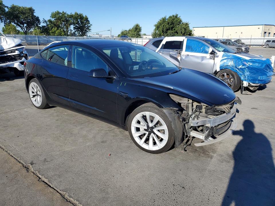 2022 Tesla Model 3 VIN 5YJ3E1EA3NF188298 COPART salvage auction — FRONT END, Ca - Certificate Of Title, sold $3,850 on 2026-07-08 (photo 4)