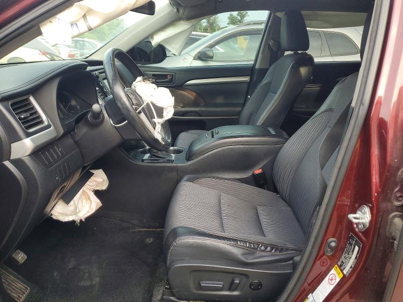 2015 Toyota Highlander VIN 5TDBKRFH7FS076101 COPART salvage auction — FRONT END, Ky - Bill Of Sale/Part Only/No Titl, sold $5,100 on 2026-07-08 (photo 7)