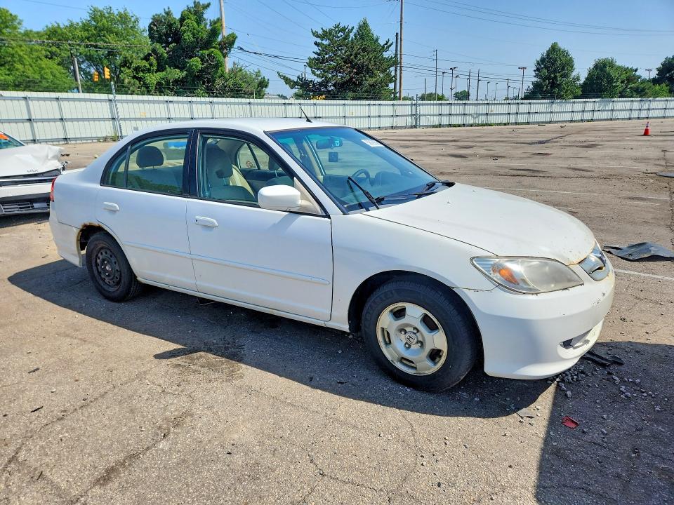 2005 Honda Civic hybrid VIN JHMES96615S013091 COPART salvage auction — ROOF, OH - CERT OF TITLE-REBUILT SALVAGE, sold $125 on 2026-07-24 (photo 4)