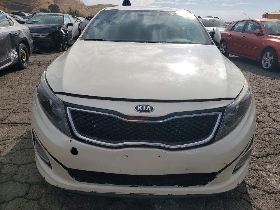 2015 Kia Optima VIN 5XXGR4A63FG402228 COPART salvage auction — FRONT END, Ca - Dis/Dlr/Exp Only Clean Title (P), sold $1,800 on 2026-07-09 (photo 5)