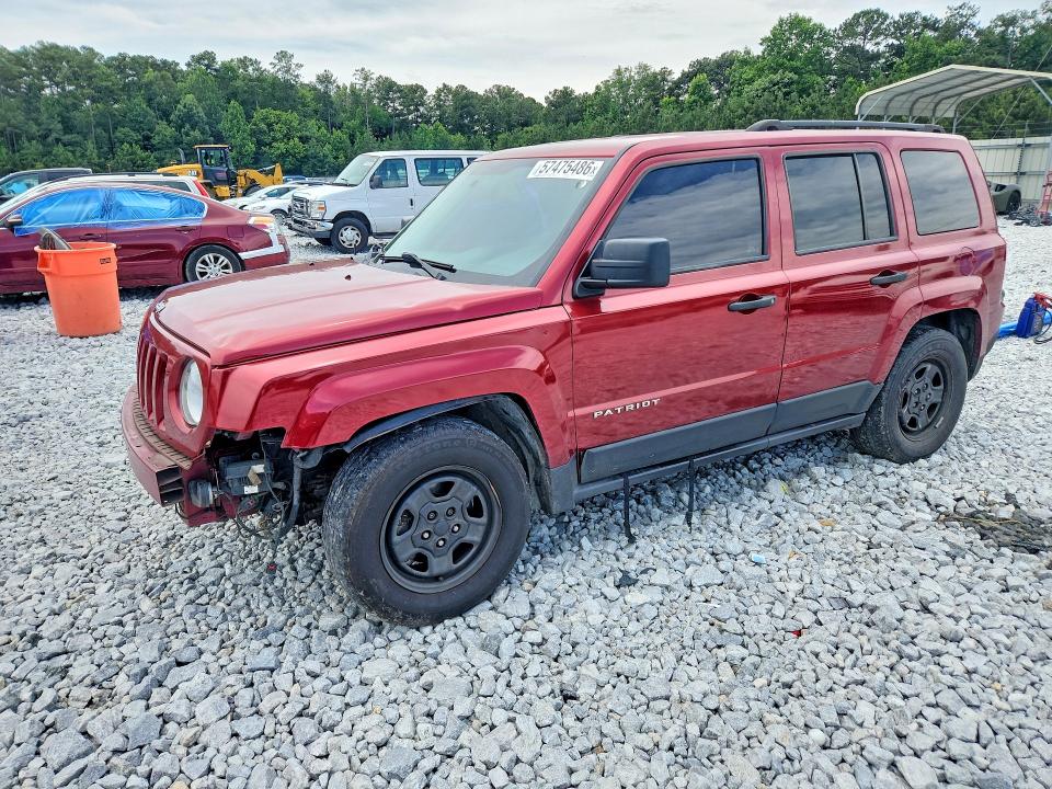 2017 Jeep Liberty (patriot) VIN 1C4NJPBB4HD201396 COPART salvage auction — FRONT END, Ga - Cert Of Title-Salvage, sold $600 on 2026-07-09 (photo 1)