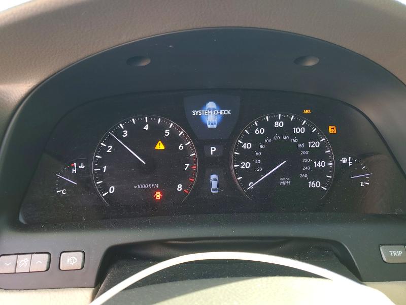 2011 Lexus Ls 460 VIN JTHBL5EF5B5103901 COPART salvage auction — REAR END, AL - CERT OF TITLE-SALVAGE TITLE, sold $975 on 2026-07-28 (photo 9)