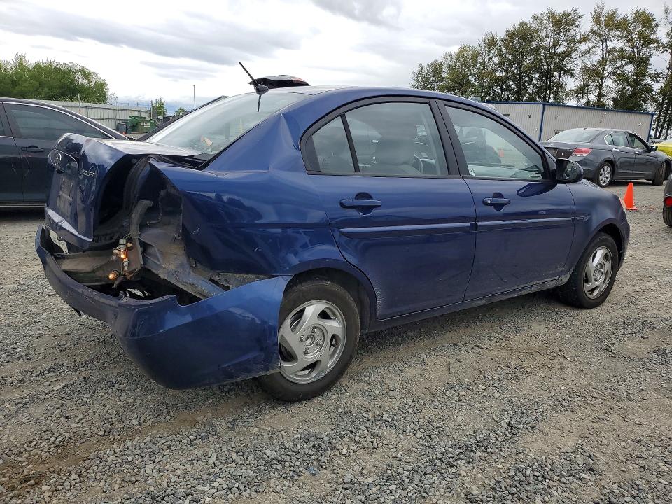 2009 Hyundai Accent VIN KMHCN46CX9U284102 COPART salvage auction — REAR END, Wa - Bill Of Sale, sold $225 on 2026-07-27 (photo 3)
