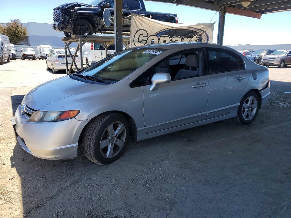 2006 Honda Civic VIN JHMFA16886S005498 COPART salvage auction — REAR END, Ca - Salvage Certificate, sold $1,550 on 2026-07-07 (photo 1)