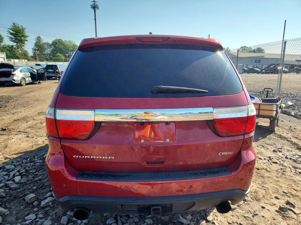2011 Dodge Durango VIN 1D4SE4GT1BC639851 COPART salvage auction — FRONT END, PA - CERTIFICATE OF SALVAGE, sold $850 on 2026-07-20 (photo 6)