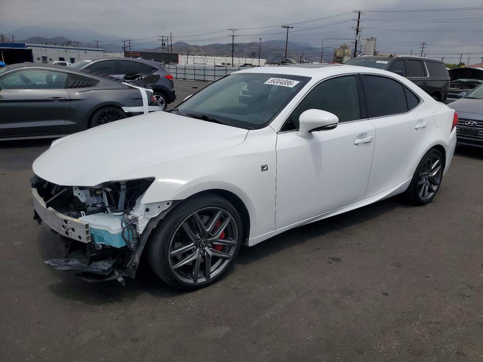 2016 Lexus Is VIN JTHBA1D29G5025174 COPART salvage auction — FRONT END, Ca - Salvage Certificate, sold $5,300 on 2026-07-08 (photo 1)