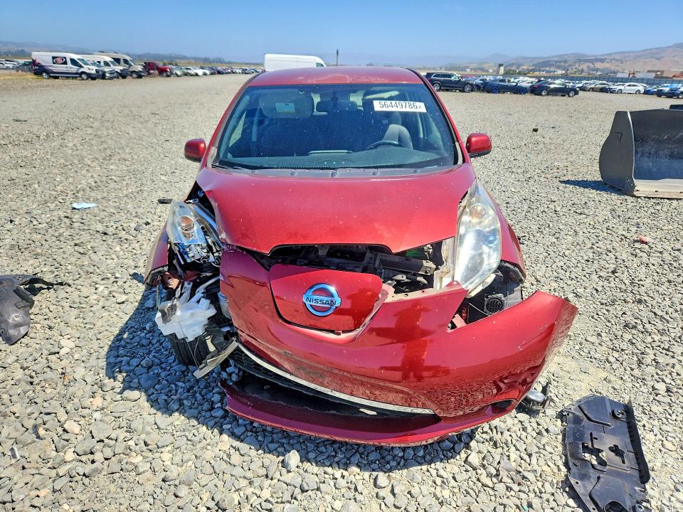 2013 Nissan Leaf VIN 1N4AZ0CP8DC408047 COPART salvage auction — FRONT END, Ca - Salvage Certificate, sold $30 on 2026-07-09 (photo 5)