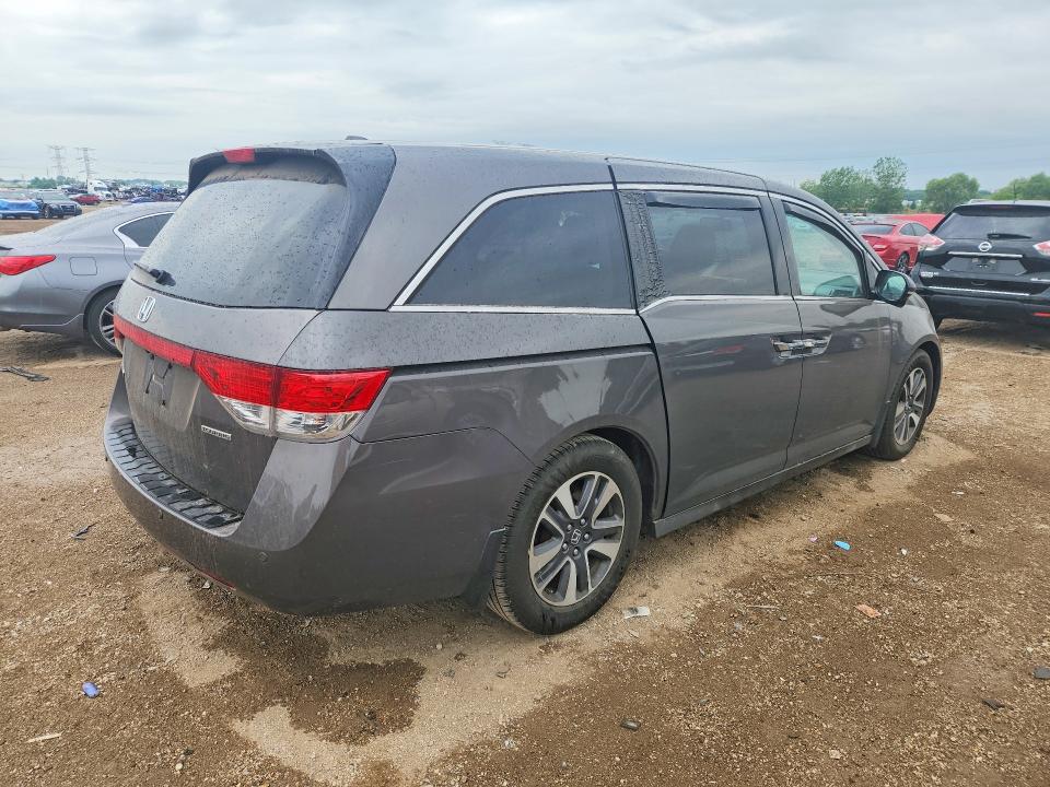 2014 Honda Odyssey VIN 5FNRL5H97EB035142 COPART salvage auction — UNDERCARRIAGE, Il - Salvage Certificate, sold $725 on 2026-07-02 (photo 3)