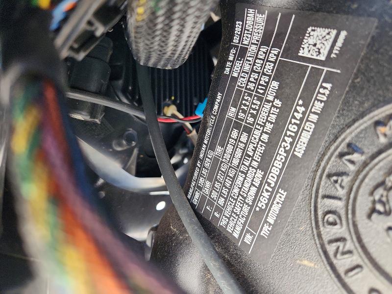 2023 Indian motorcycle co. Springfield VIN 56KTJDBB5P3416144 COPART salvage auction — MINOR DENT/SCRATCHES, TN - SALVAGE CERTIFICATE, sold $7,400 on 2026-07-16 (photo 9)
