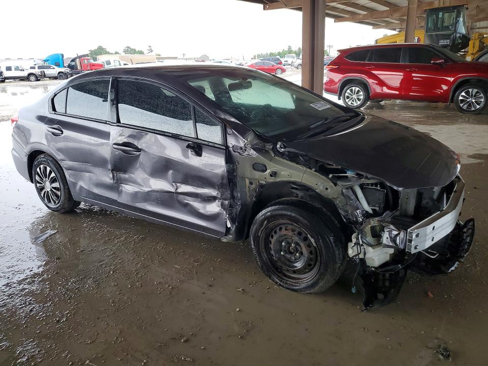 2014 Honda Civic VIN 19XFB2F55EE041466 COPART salvage auction — SIDE, Tx - Salvage Vehicle Title, sold $950 on 2026-07-10 (photo 4)